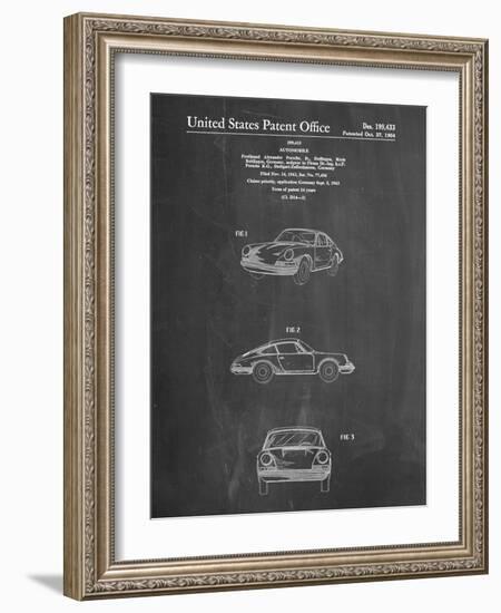 PP144- Chalkboard 1964 Porsche 911  Patent Poster-Cole Borders-Framed Giclee Print