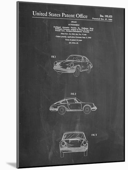 PP144- Chalkboard 1964 Porsche 911  Patent Poster-Cole Borders-Mounted Giclee Print
