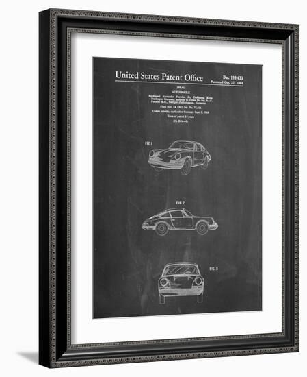 PP144- Chalkboard 1964 Porsche 911  Patent Poster-Cole Borders-Framed Giclee Print