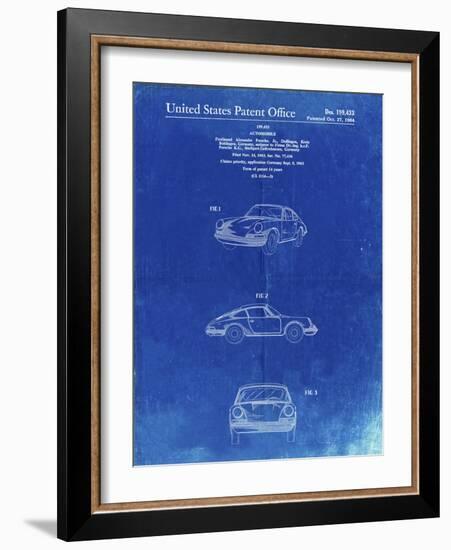 PP144- Faded Blueprint 1964 Porsche 911  Patent Poster-Cole Borders-Framed Giclee Print