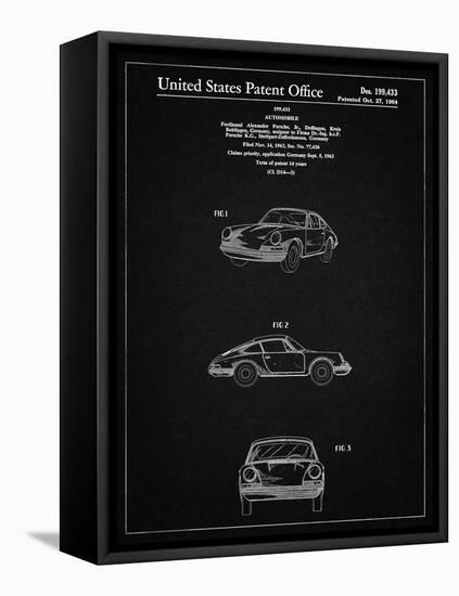 PP144- Vintage Black 1964 Porsche 911  Patent Poster-Cole Borders-Framed Premier Image Canvas
