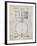 PP147- Antique Grid Parchment Slingerland Snare Drum Patent Poster-Cole Borders-Framed Giclee Print