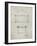 PP149- Antique Grid Parchment Pool Table Patent Poster-Cole Borders-Framed Giclee Print