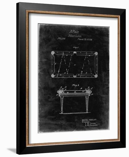 PP149- Black Grunge Pool Table Patent Poster-Cole Borders-Framed Giclee Print