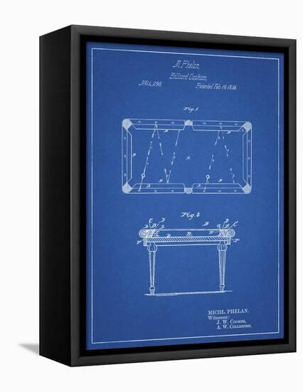 PP149- Blueprint Pool Table Patent Poster-Cole Borders-Framed Premier Image Canvas