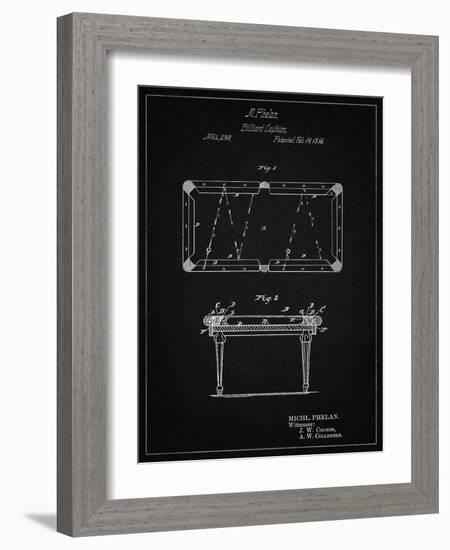 PP149- Vintage Black Pool Table Patent Poster-Cole Borders-Framed Giclee Print