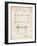 PP149- Vintage Parchment Pool Table Patent Poster-Cole Borders-Framed Giclee Print