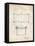 PP149- Vintage Parchment Pool Table Patent Poster-Cole Borders-Framed Premier Image Canvas