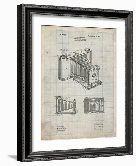 PP15 Antique Grid Parchment-Borders Cole-Framed Giclee Print