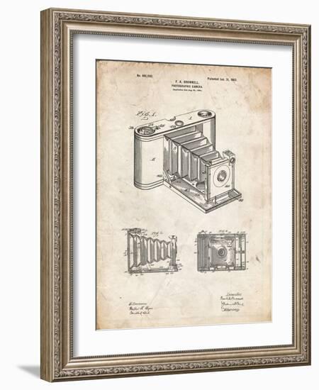 PP15 Vintage Parchment-Borders Cole-Framed Giclee Print