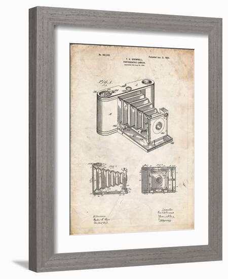 PP15 Vintage Parchment-Borders Cole-Framed Giclee Print