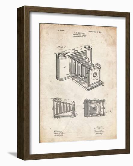 PP15 Vintage Parchment-Borders Cole-Framed Giclee Print
