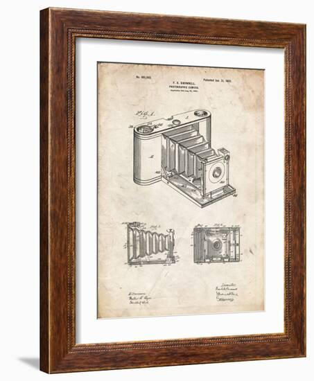 PP15 Vintage Parchment-Borders Cole-Framed Giclee Print