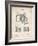 PP15 Vintage Parchment-Borders Cole-Framed Giclee Print