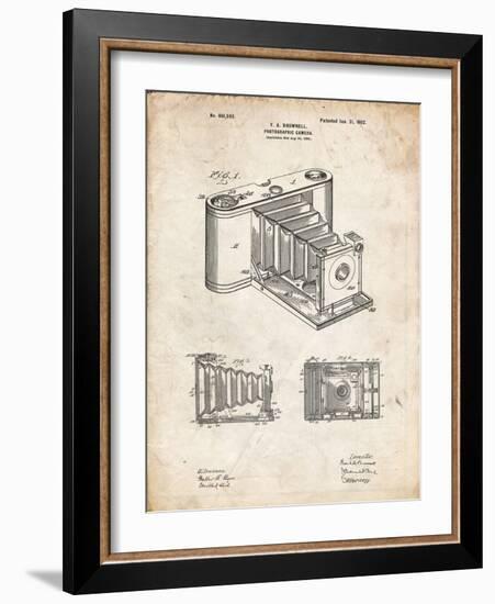 PP15 Vintage Parchment-Borders Cole-Framed Giclee Print