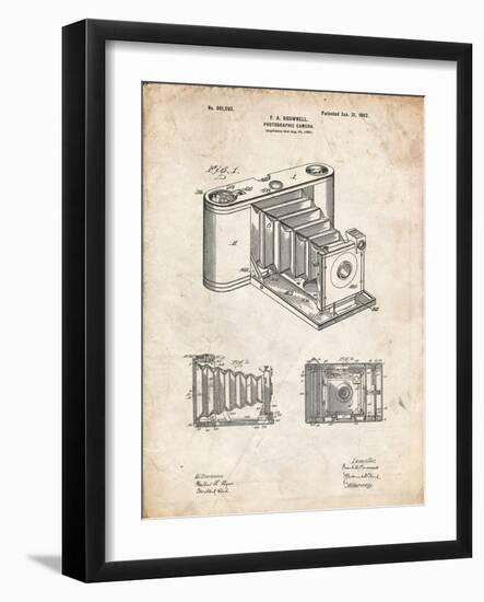 PP15 Vintage Parchment-Borders Cole-Framed Giclee Print