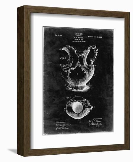 PP151- Black Grunge Antique Haynes Washing Pitcher-Cole Borders-Framed Giclee Print
