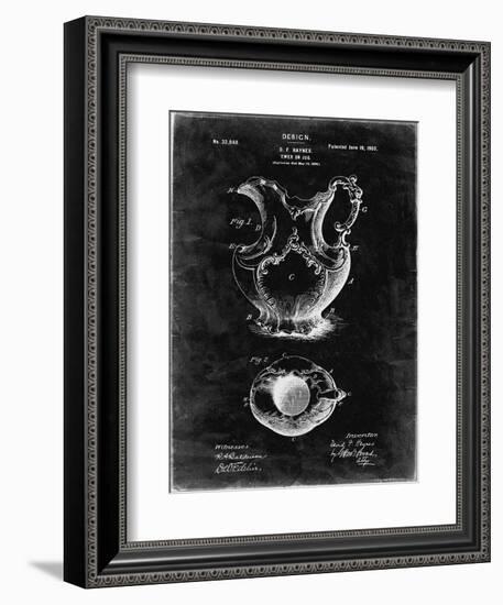 PP151- Black Grunge Antique Haynes Washing Pitcher-Cole Borders-Framed Giclee Print