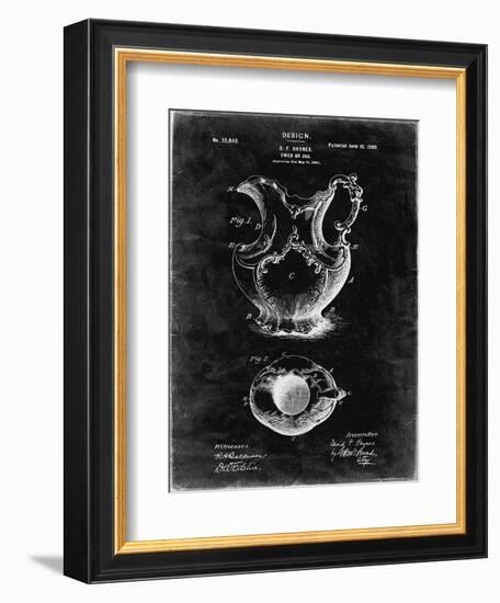 PP151- Black Grunge Antique Haynes Washing Pitcher-Cole Borders-Framed Giclee Print