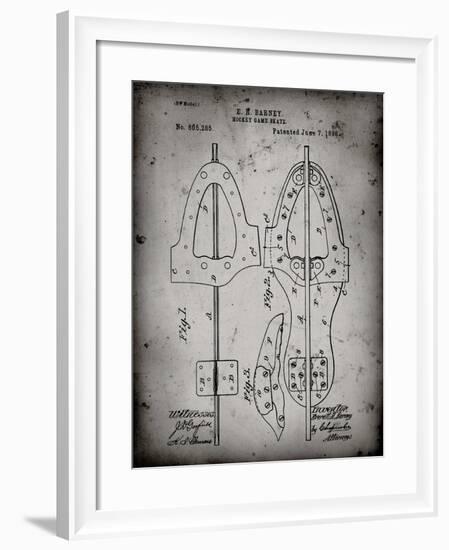 PP158- Faded Grey 1898 Hockey Skate Patent Poster-Cole Borders-Framed Giclee Print