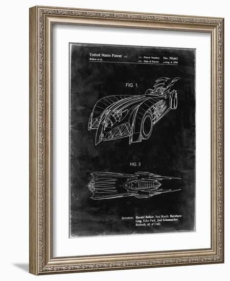 PP16 Black Grunge-Borders Cole-Framed Giclee Print