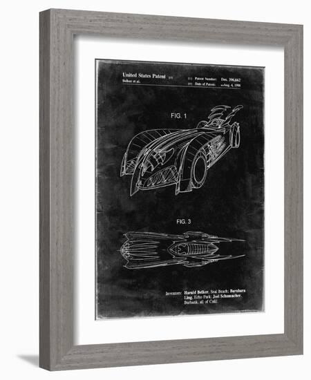 PP16 Black Grunge-Borders Cole-Framed Giclee Print