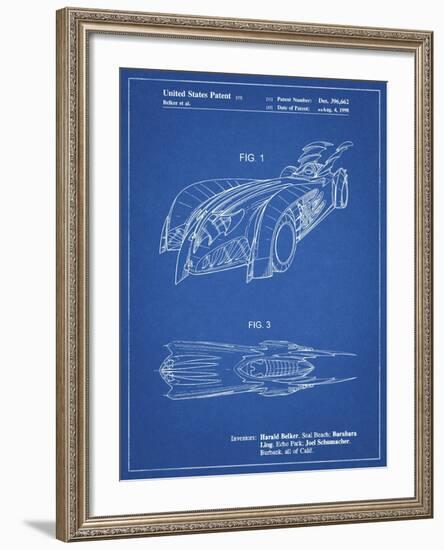 PP16 Blueprint-Borders Cole-Framed Giclee Print