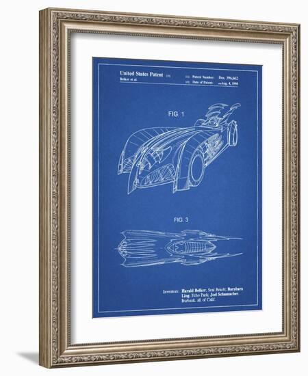 PP16 Blueprint-Borders Cole-Framed Giclee Print