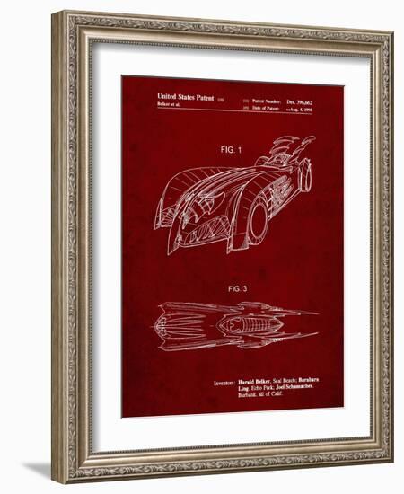 PP16 Burgundy-Borders Cole-Framed Giclee Print