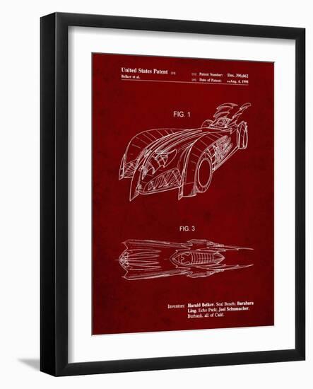 PP16 Burgundy-Borders Cole-Framed Giclee Print