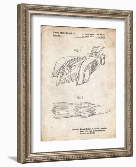 PP16 Vintage Parchment-Borders Cole-Framed Giclee Print