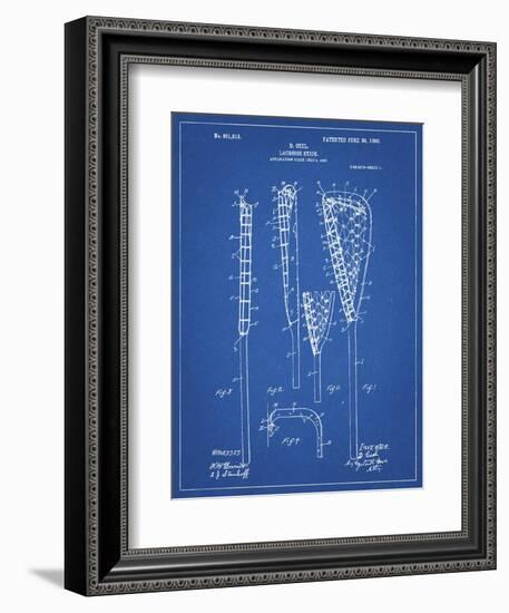 PP166- Blueprint Lacrosse Stick Patent Poster-Cole Borders-Framed Giclee Print