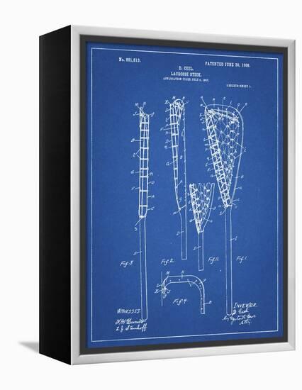 PP166- Blueprint Lacrosse Stick Patent Poster-Cole Borders-Framed Premier Image Canvas