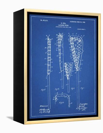 PP166- Blueprint Lacrosse Stick Patent Poster-Cole Borders-Framed Premier Image Canvas