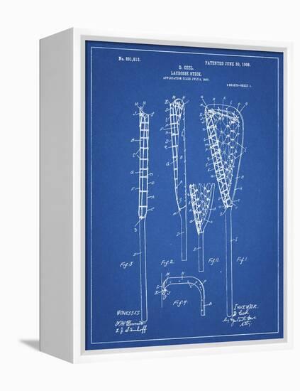 PP166- Blueprint Lacrosse Stick Patent Poster-Cole Borders-Framed Premier Image Canvas