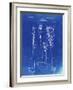 PP166- Faded Blueprint Lacrosse Stick Patent Poster-Cole Borders-Framed Giclee Print