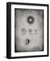 PP168- Faded Grey Golf Ball Uniformity Patent Poster-Cole Borders-Framed Giclee Print