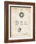 PP168- Vintage Parchment Golf Ball Uniformity Patent Poster-Cole Borders-Framed Giclee Print