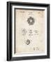 PP168- Vintage Parchment Golf Ball Uniformity Patent Poster-Cole Borders-Framed Giclee Print
