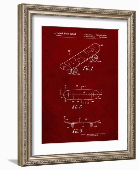 PP17 Burgundy-Borders Cole-Framed Giclee Print