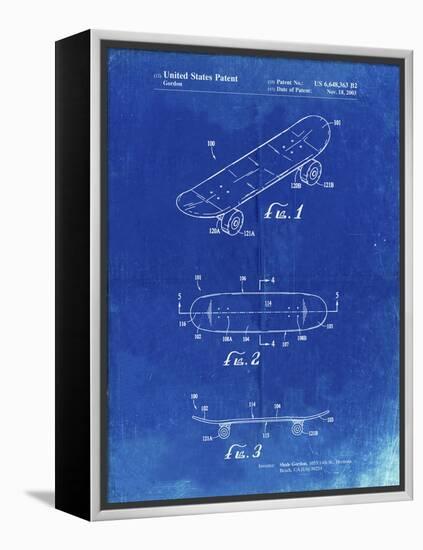 PP17 Faded Blueprint-Borders Cole-Framed Premier Image Canvas