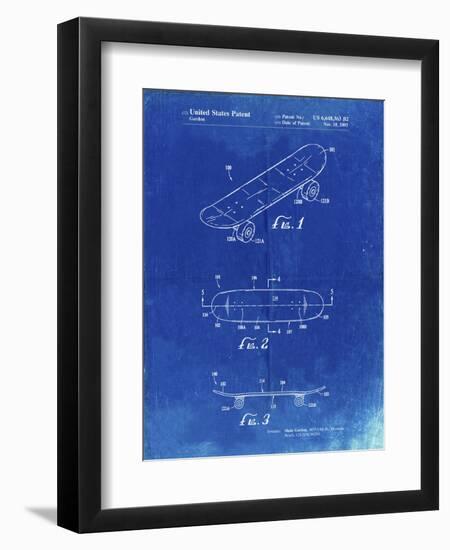PP17 Faded Blueprint-Borders Cole-Framed Giclee Print