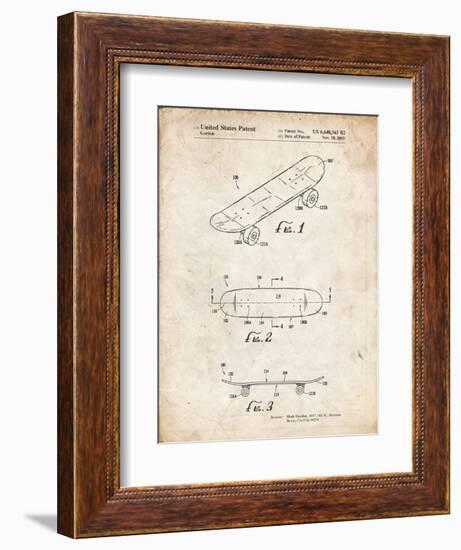 PP17 Vintage Parchment-Borders Cole-Framed Giclee Print