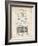 PP173- Vintage Parchment Tesla Electro Motor Patent Poster-Cole Borders-Framed Giclee Print