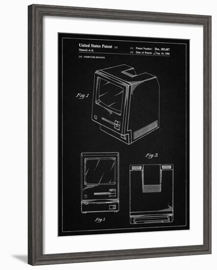 PP176- Vintage Black First Macintosh Computer Poster-Cole Borders-Framed Giclee Print