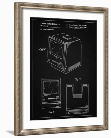 PP176- Vintage Black First Macintosh Computer Poster-Cole Borders-Framed Giclee Print