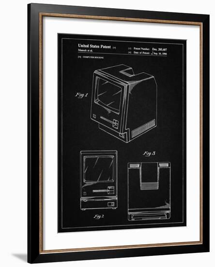 PP176- Vintage Black First Macintosh Computer Poster-Cole Borders-Framed Giclee Print