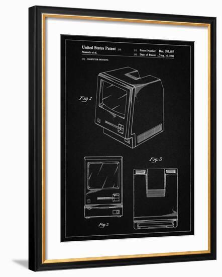 PP176- Vintage Black First Macintosh Computer Poster-Cole Borders-Framed Giclee Print