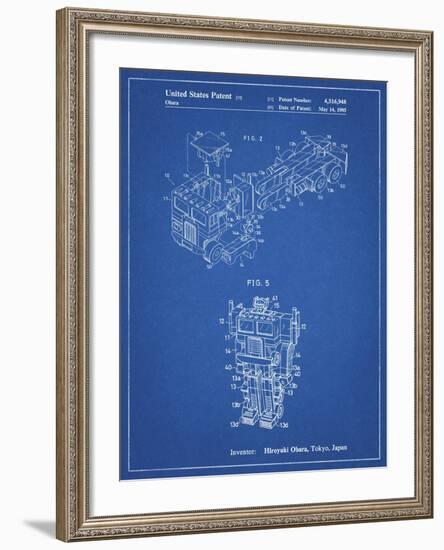 PP179- Blueprint Optimus Prime Transformer Poster-Cole Borders-Framed Giclee Print