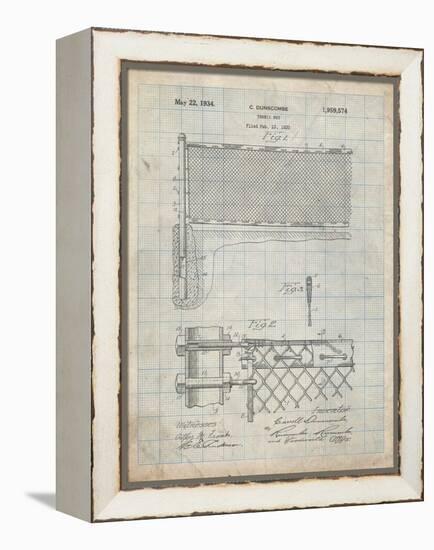 PP181- Antique Grid Parchment Tennis Net Patent Poster-Cole Borders-Framed Premier Image Canvas